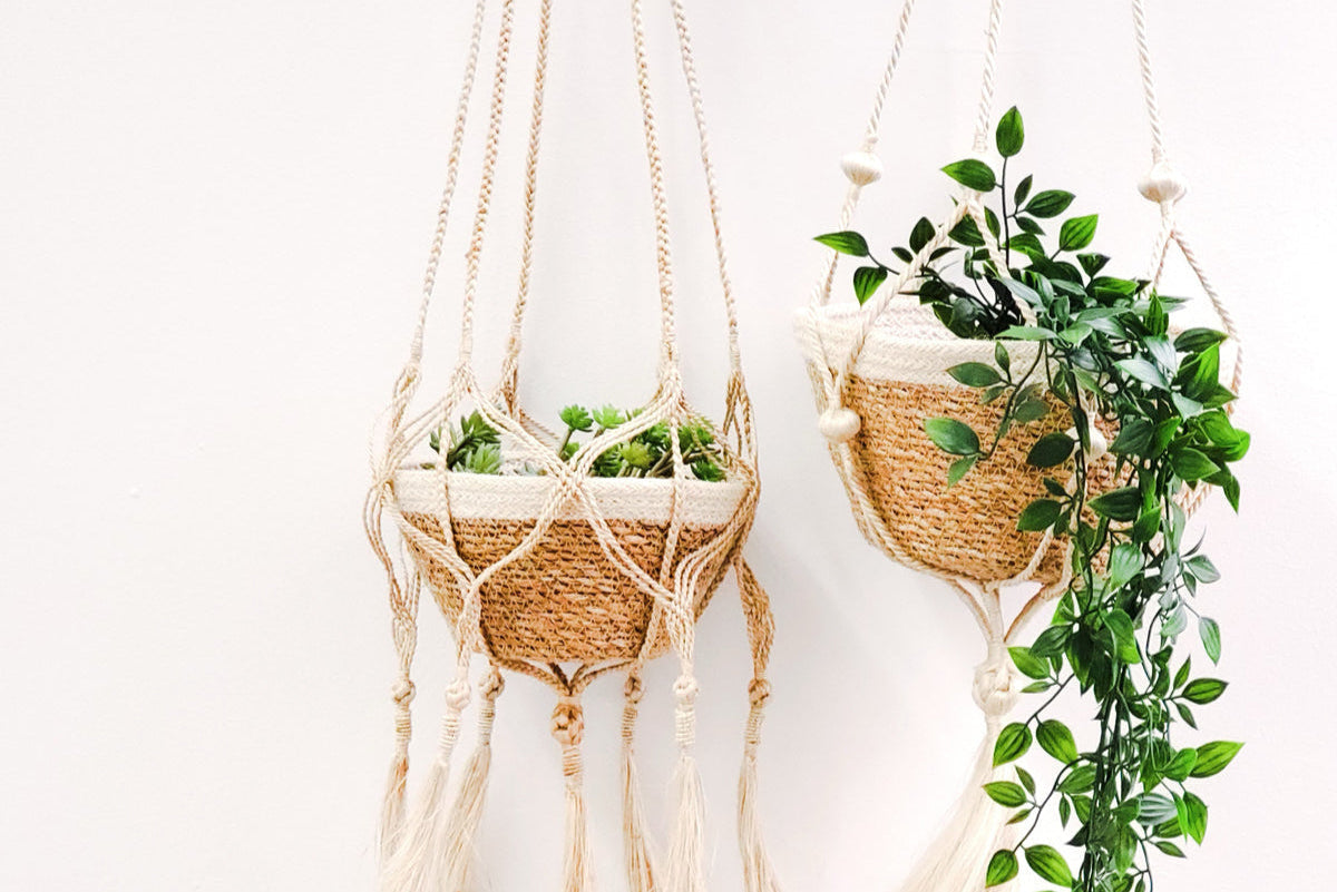 Solaya Handwoven Jute Hanging Planter