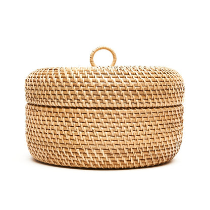 Solara Handwoven Rattan Storage Basket