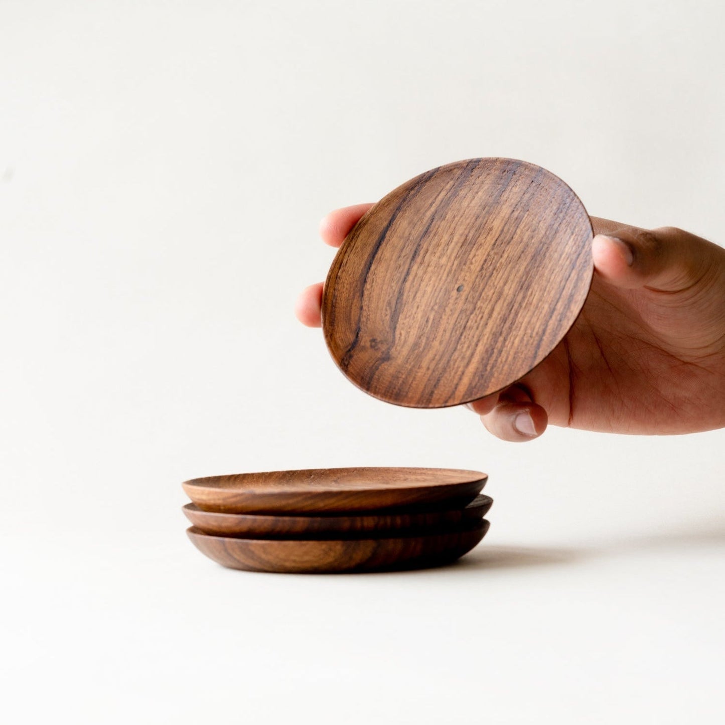 Haven Handcrafted Teak Wood Coaster Set