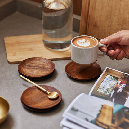 Haven Handcrafted Teak Wood Coaster Set