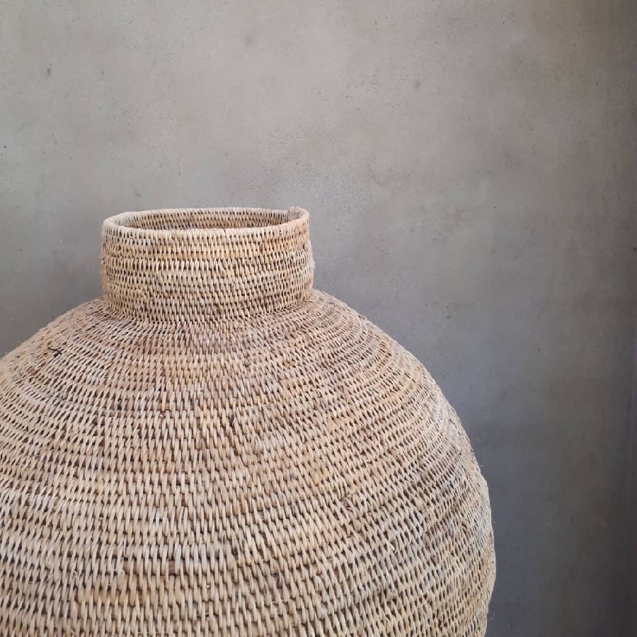 Handwoven Zimbabwean Cane Storage Basket