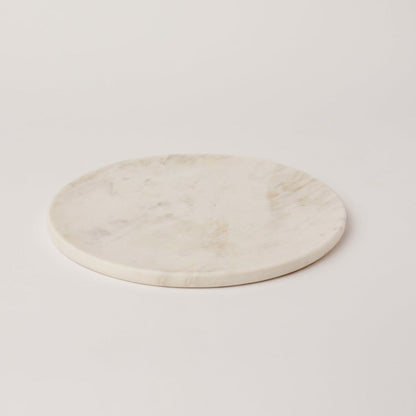 Fleck Carrara Marble Serving Platter