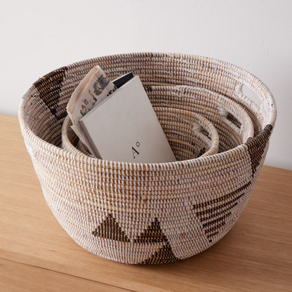 Nyala Handwoven Oval Basket (Set of 3)