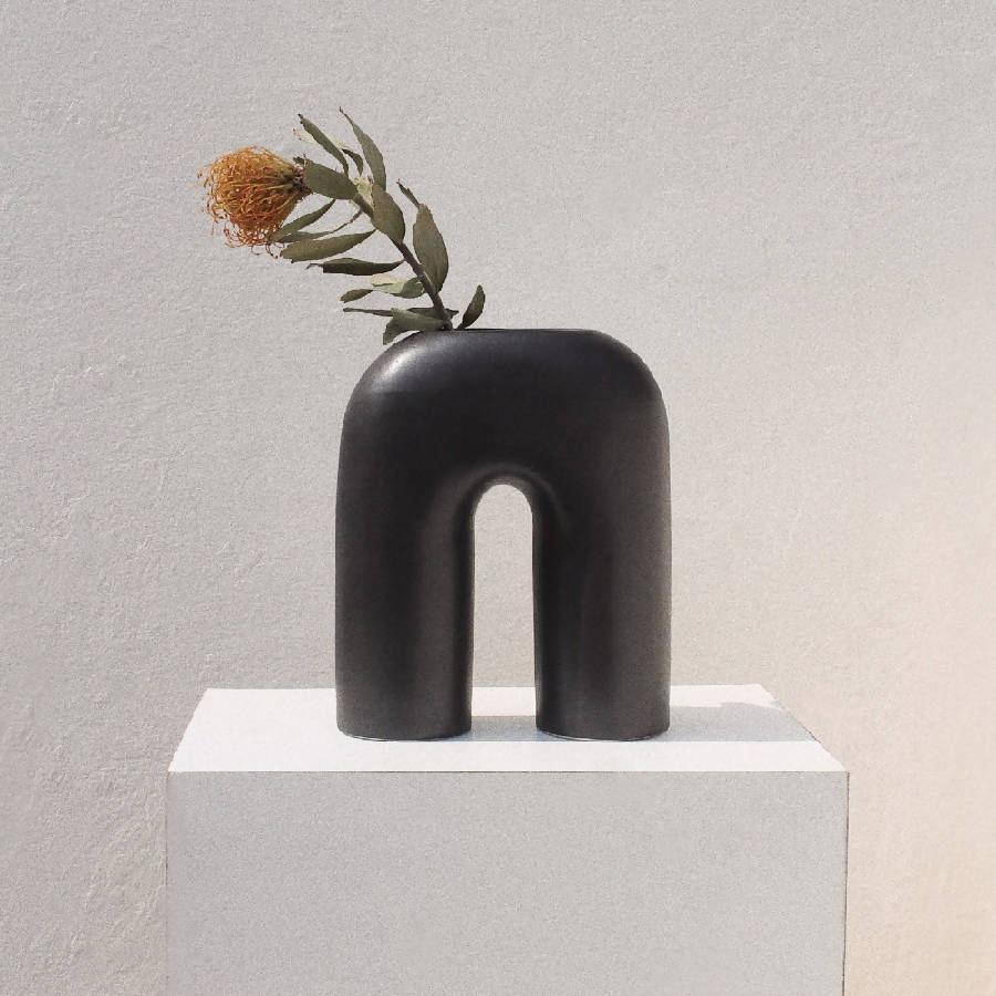 Nordic Arc Sculptural Vase