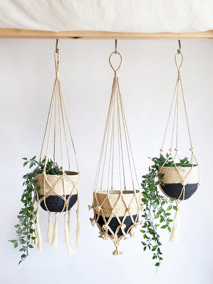 Solaya Handwoven Jute Hanging Planter